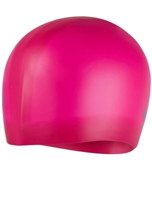 Speedo Junior Silicone  Long Hair Swim Cap - Cerise Pink